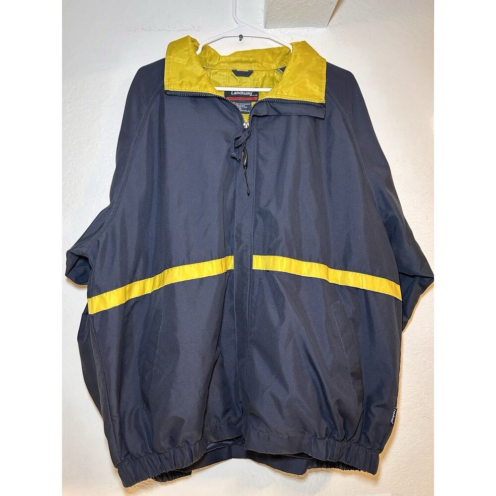 Landway Microfiber Outerwear Size 2X Hooded Lightweight Windbreaker Packable VTG